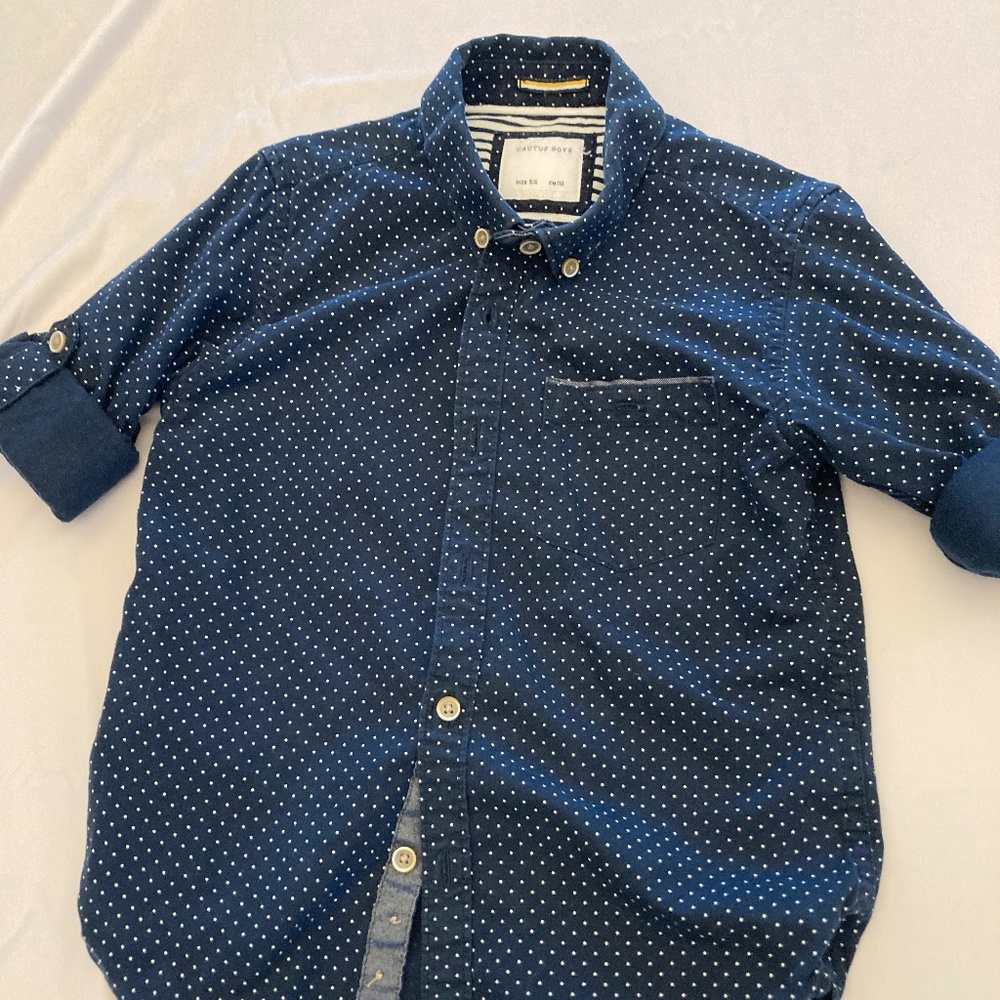 Cactus Boys Size 5/6 Convertible Button Down Shirt